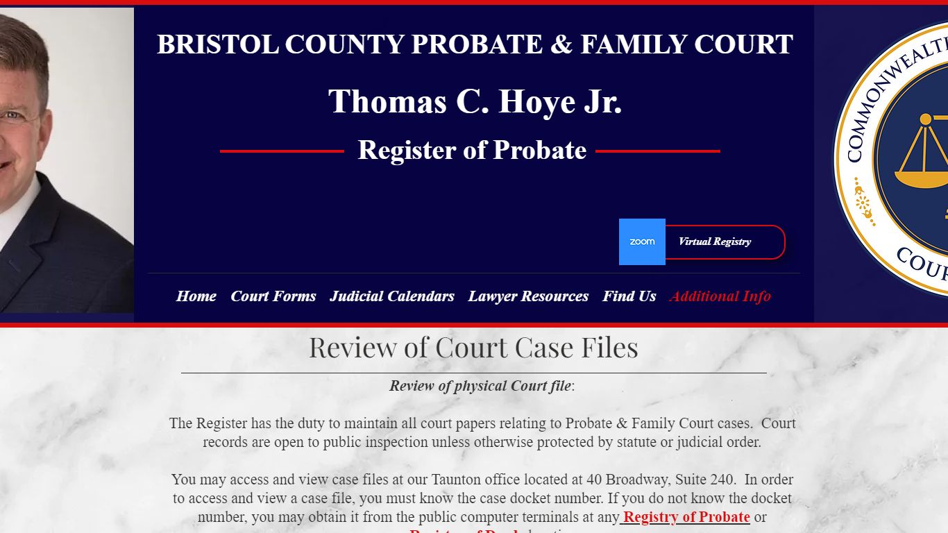 Bristol Probate & Family - Review of Court Files